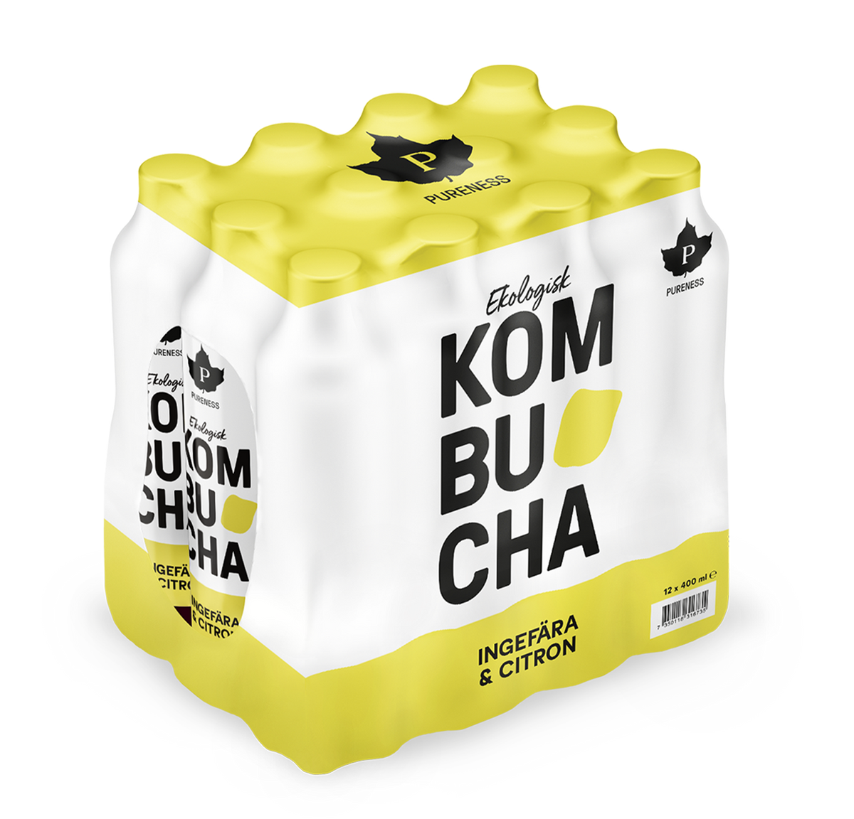 Ekologisk Kombucha Ingefära & Citron 400 ml x 12st