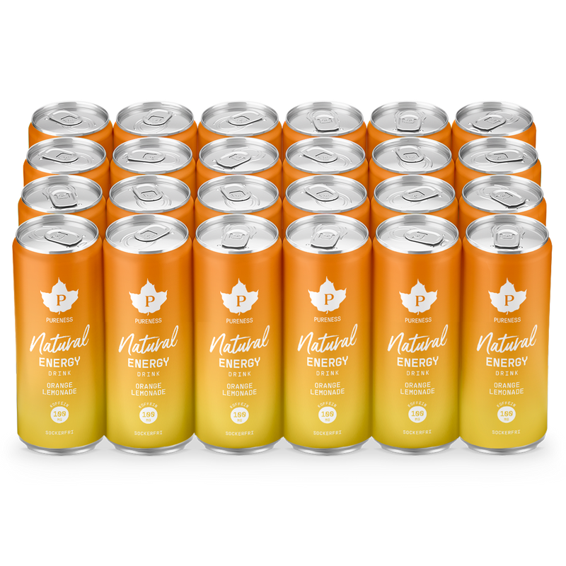 Natural Energy Drink Orange Lemonade - 330 ml x 24st