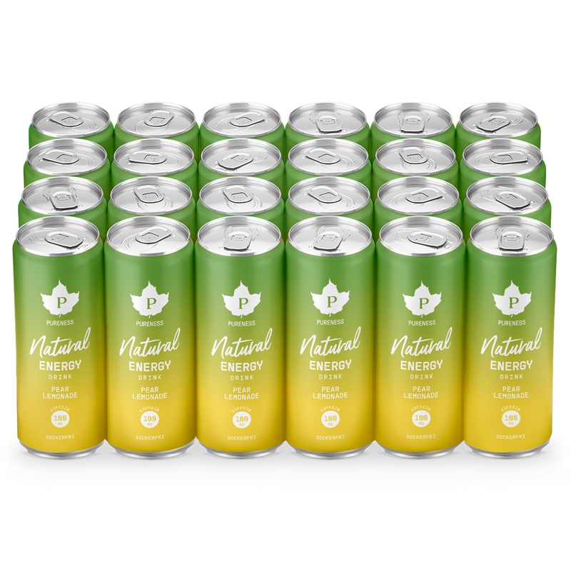 Natural Energy Drink Pear Lemonade - 330 ml x 24st