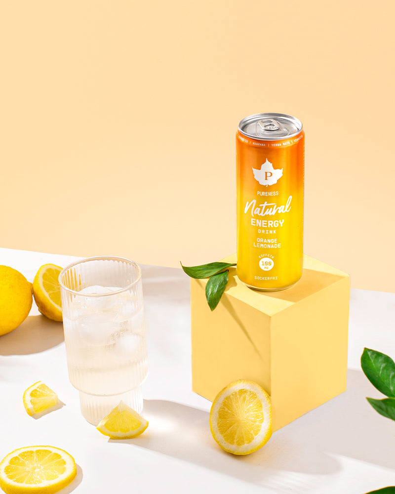 Natural Energy Drink Orange Lemonade - 330 ml x 24st